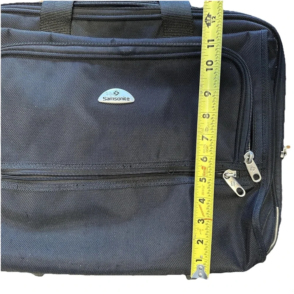 Samsonite Rolling Laptop Briefcase Business Travel Bag Black Wheeled Good